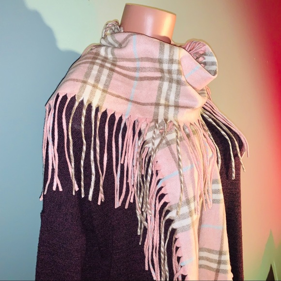 🎉HP🎉 BURBERRY “Happy” Cashmere Double Fringe Scarf - Picture 2 of 5